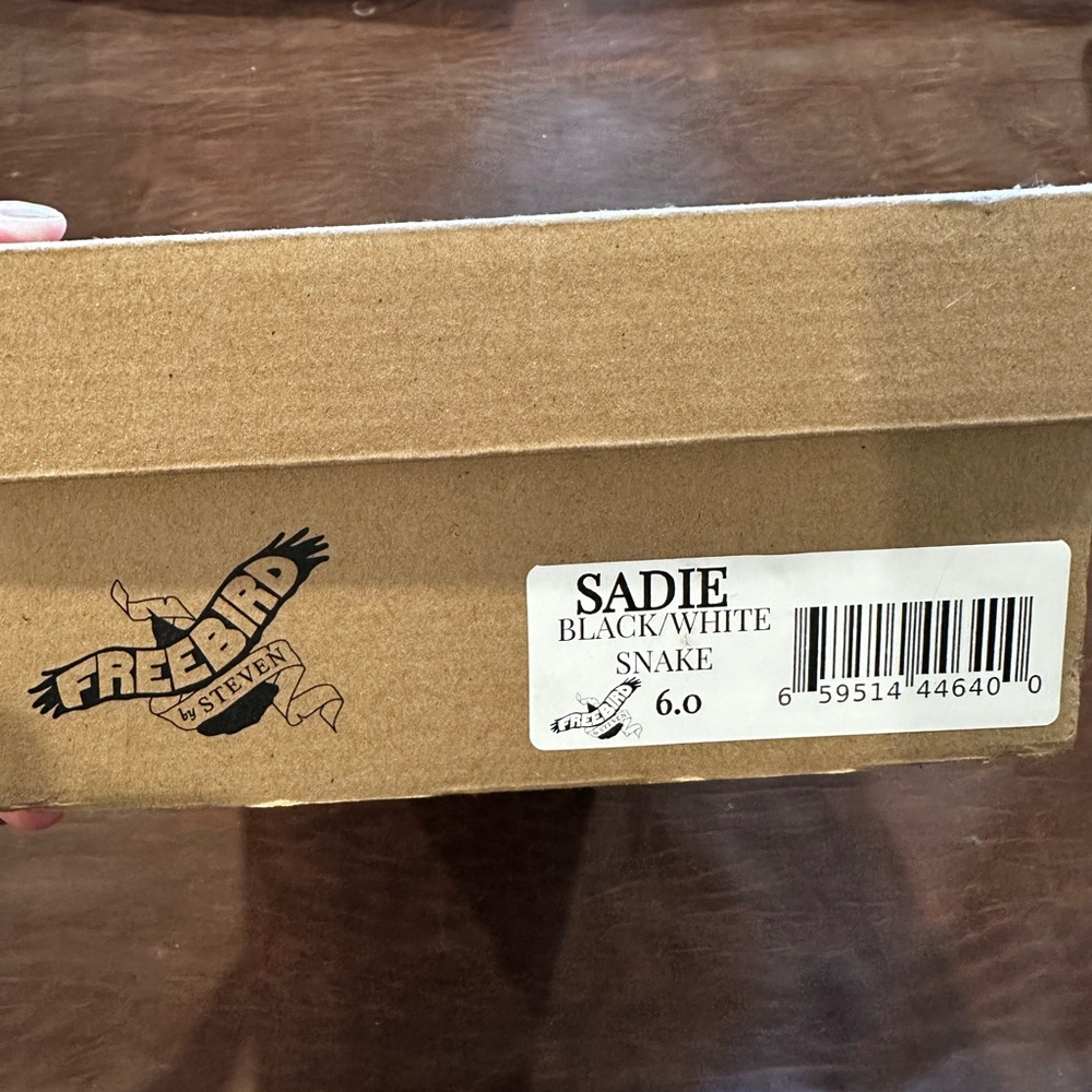 Freebird Sadie Black and White Snake Boots
